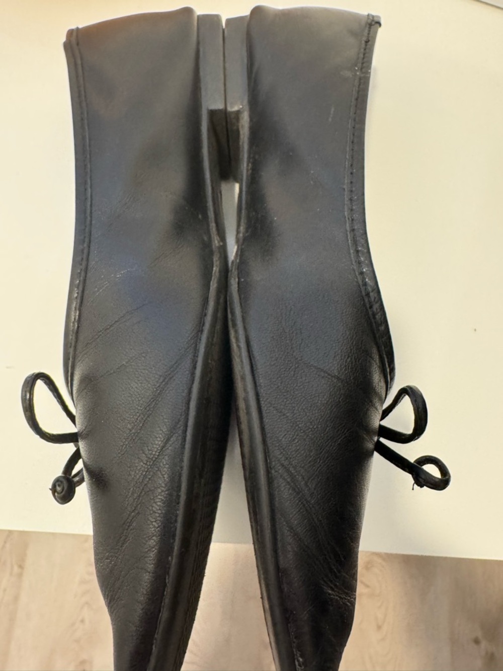 SCHUTZ ARISSA BLACK LEATHER BALLET FLAT size 8 - Picture 8 of 12